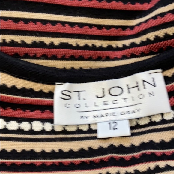 St. John Striped Dress - Picture 2 of 5